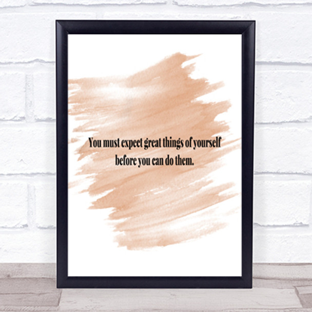 Expect Great Things Quote Print Watercolour Wall Art