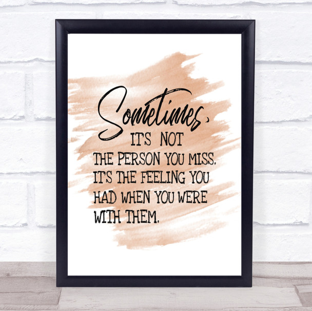 Feeling You Had Quote Print Watercolour Wall Art