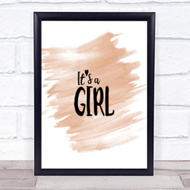 Girl Quote Print Watercolour Wall Art