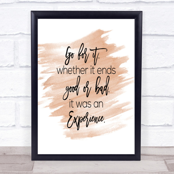 Go For It Quote Print Watercolour Wall Art