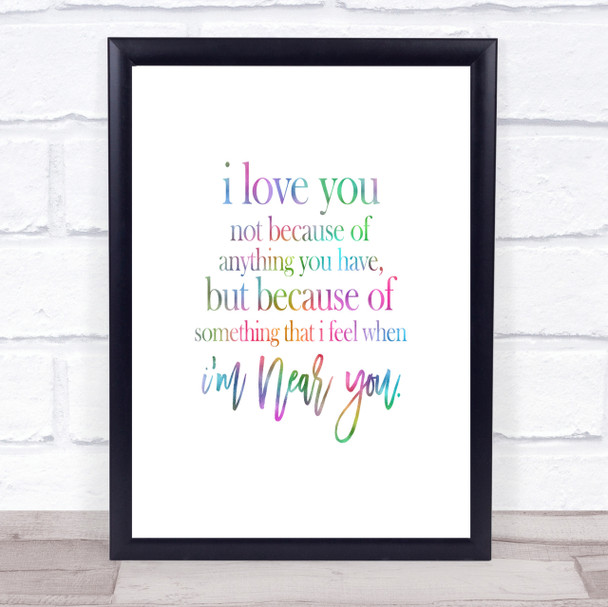 I Love You Rainbow Quote Print