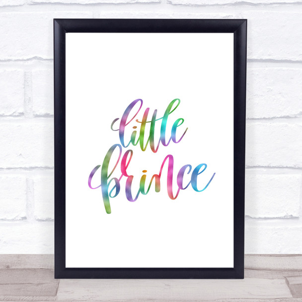 Little Prince Rainbow Quote Print