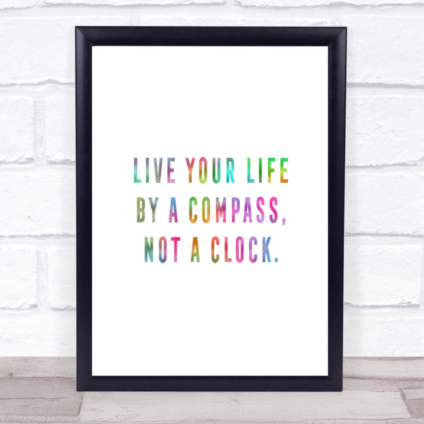 Live Your Life Rainbow Quote Print