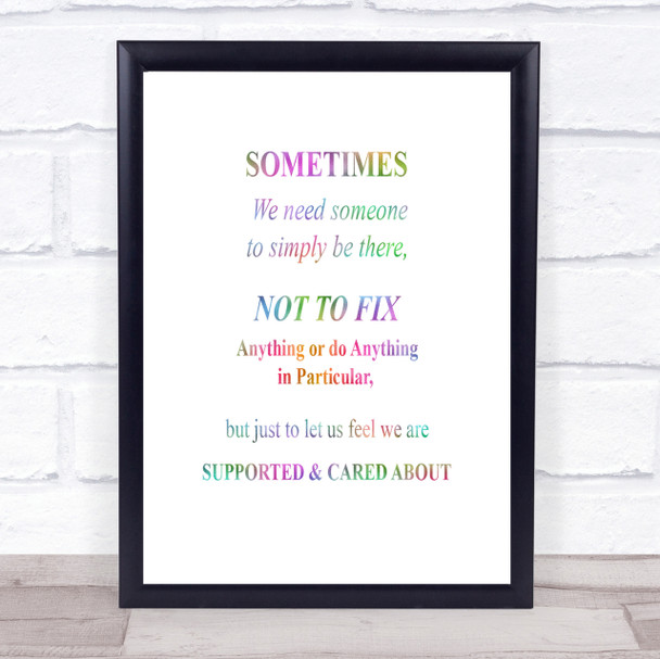 Not To Fix Rainbow Quote Print