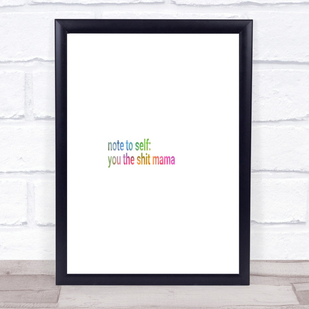 Note To Self Rainbow Quote Print