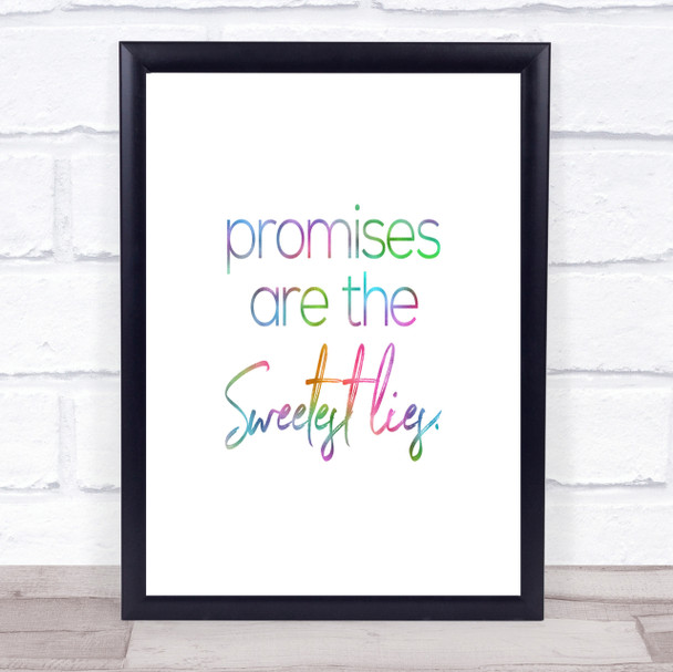 Promises Rainbow Quote Print