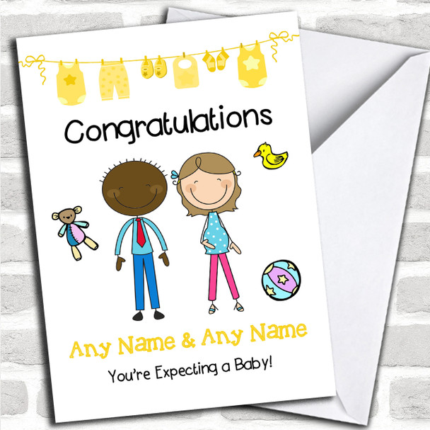 Black Dad To Be Congratulations Expecting A Baby Personalized Pregnancy Card