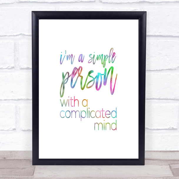 Simple Person Rainbow Quote Print