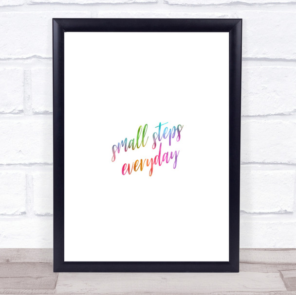 Small Steps Rainbow Quote Print