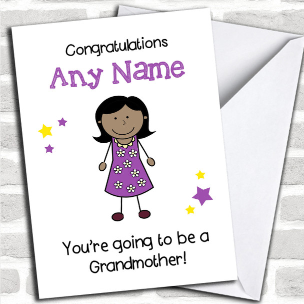 Expecting A Grandchild New Grandmother Asian Lady Personalized Pregnancy Card
