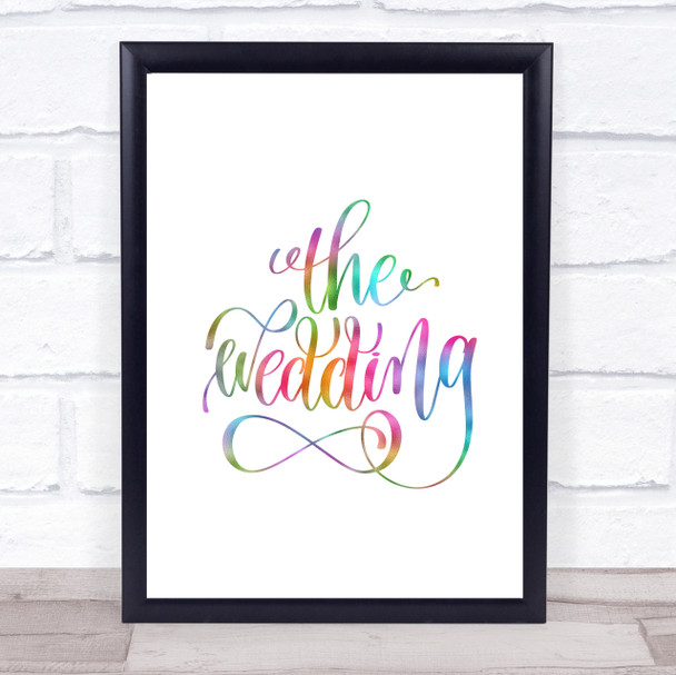 The Wedding Rainbow Quote Print
