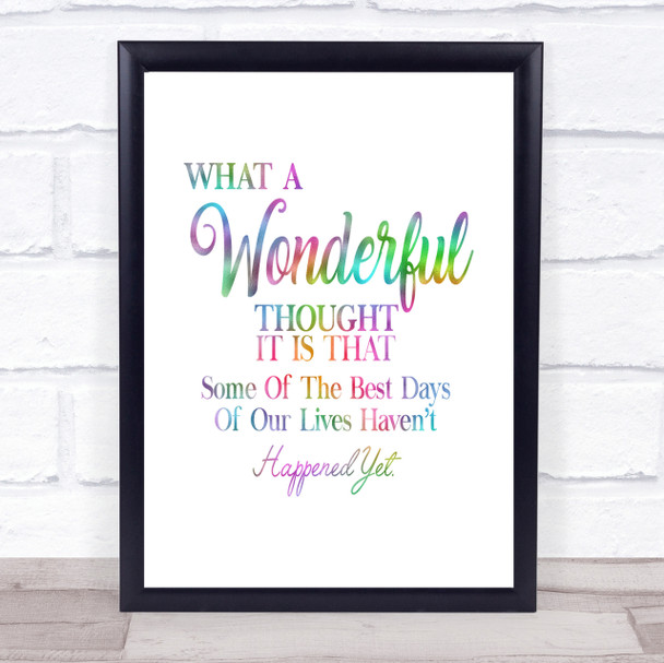 Wonderful Thought Rainbow Quote Print