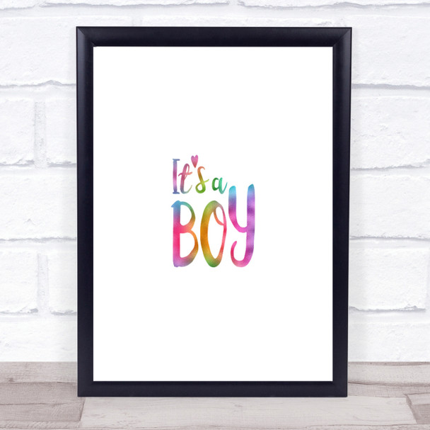 Boy Rainbow Quote Print