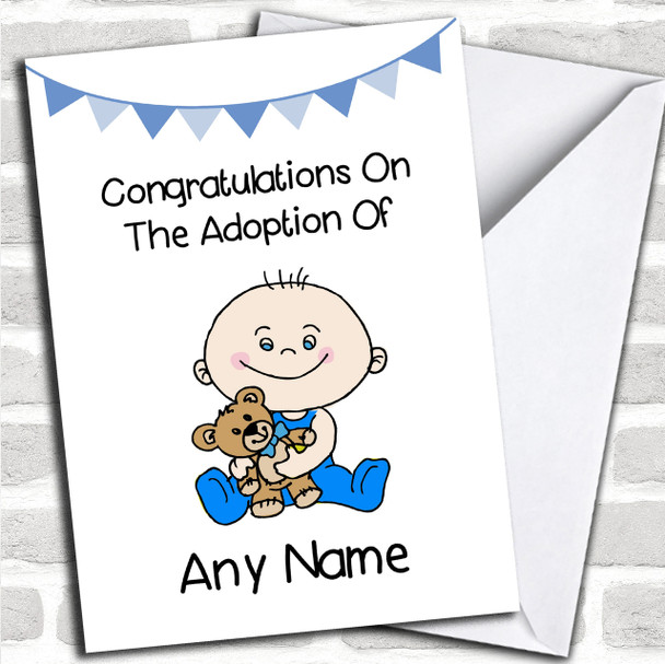 Adoption Congratulations Adopting A Baby Boy Son Personalized Card