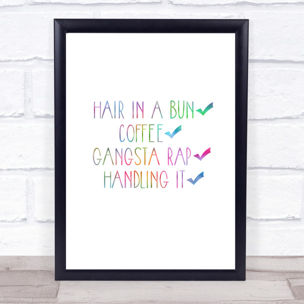 Handling It Rainbow Quote Print