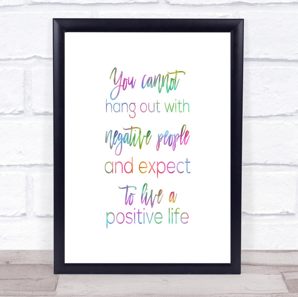 Hang Out Rainbow Quote Print
