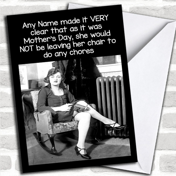 Funny Mum With Gun Personalized Mother's Day Card