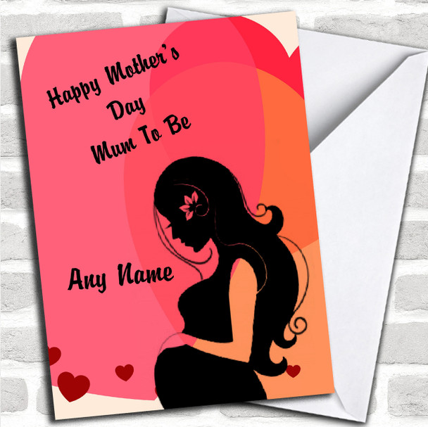 Mum To Be Pregnant Lady Personalized Mother's Day Card