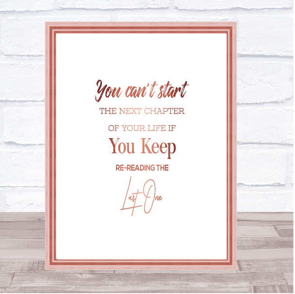 Last One Quote Print Poster Rose Gold Wall Art