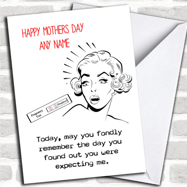 Funny Find Out You Were Expecting Personalized Mothers Day Card