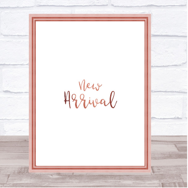 New Arrival Quote Print Poster Rose Gold Wall Art