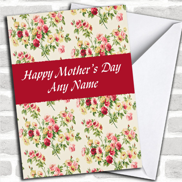 Kidston Inspired Floral Personalized Mother's Day Card