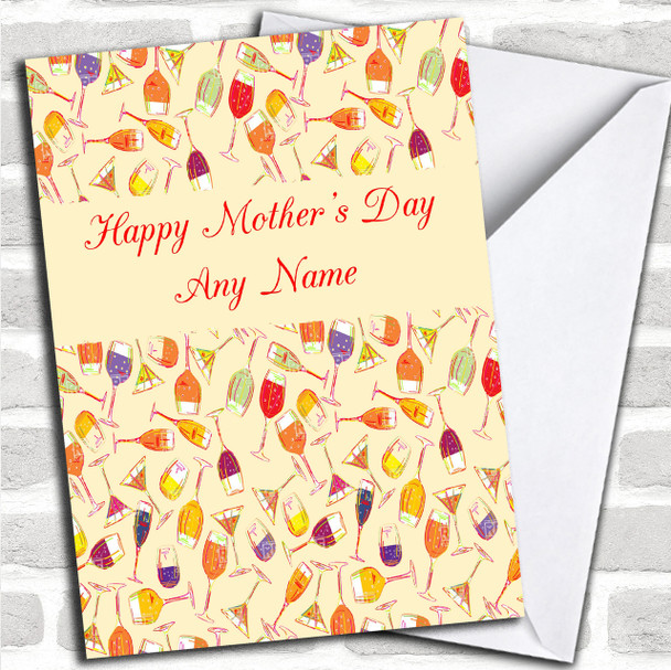 Glasses Of Wine Personalized Mother's Day Card