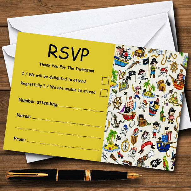 Pirate Personalized RSVP Cards