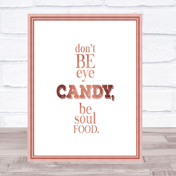 Soul Food Quote Print Poster Rose Gold Wall Art Soul Food Quote Print Poster Rose Gold Wall Art