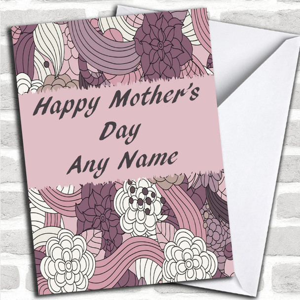 Purple & Pink Vintage Personalized Mother's Day Card