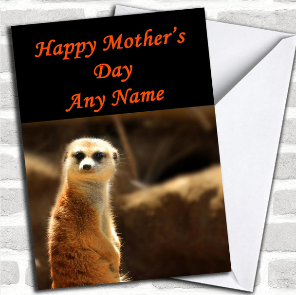 Cute Meer Kat Personalized Mother's Day Card