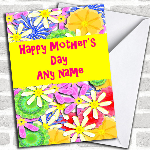 Bright Flowers Personalized Mother's Day Card