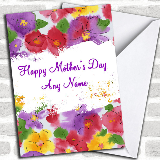 Gorgeous Flowers Personalized Mother's Day Card