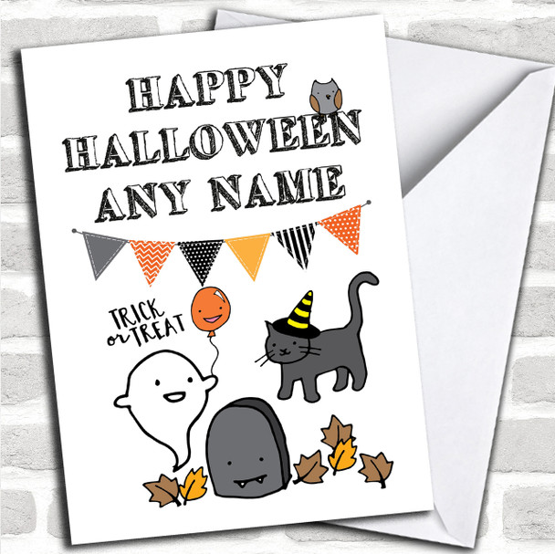 Scary Ghost Personalized Halloween Card