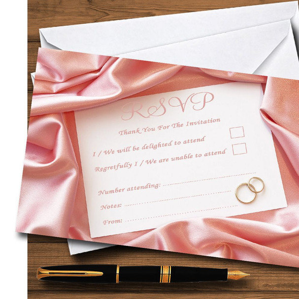 Pink Love Note Letter Personalized RSVP Cards