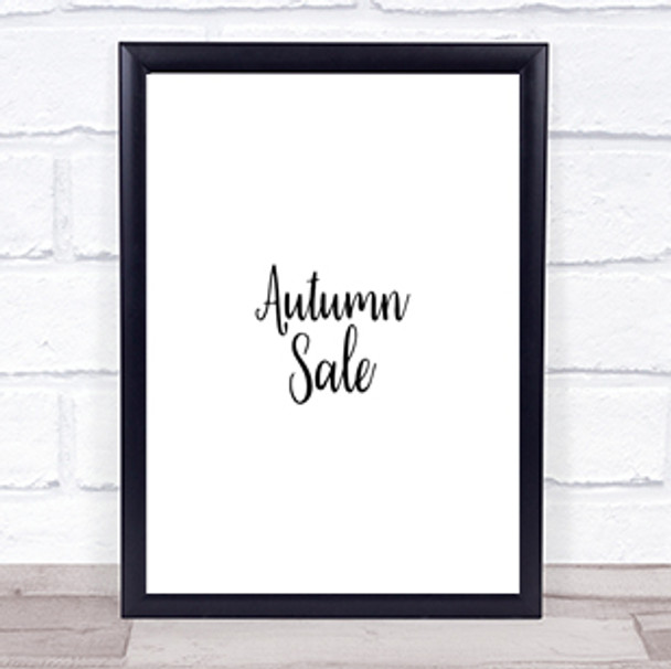 Autumn Sale Quote Print Poster Typography Word Art Picture