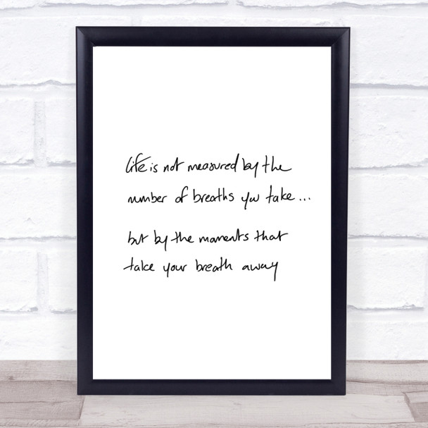 Life Not Measured Quote Print Poster Typography Word Art Picture