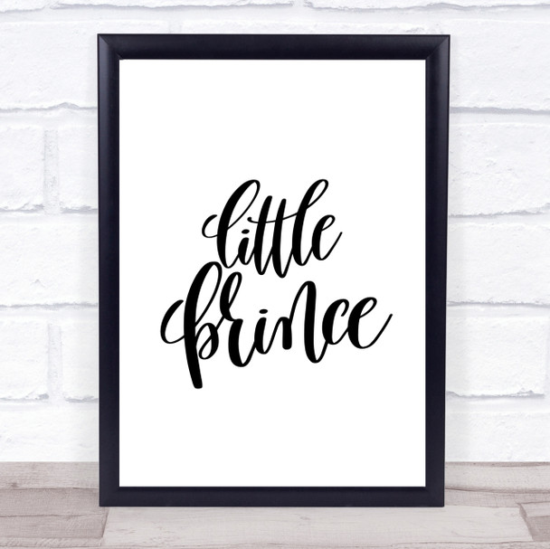 Little Prince Quote Print Poster Typography Word Art Picture