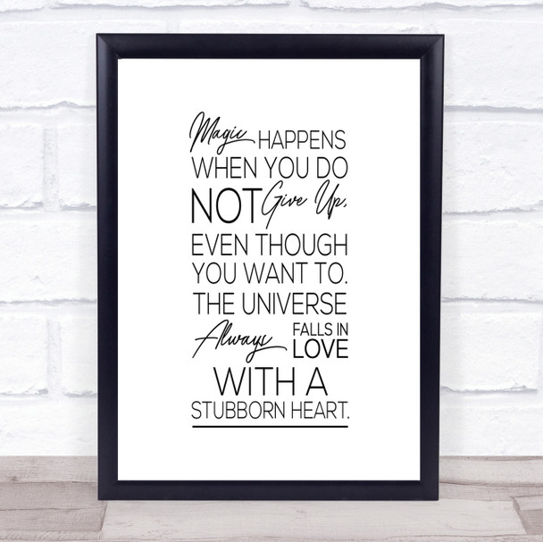 Magic Happens Quote Print Poster Typography Word Art Picture