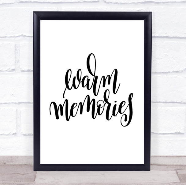 Memories Quote Print Poster Typography Word Art Picture