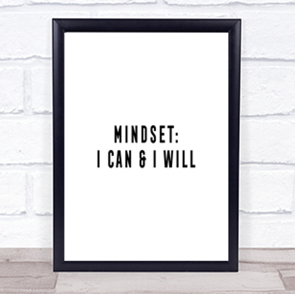 Mindset Quote Print Poster Typography Word Art Picture