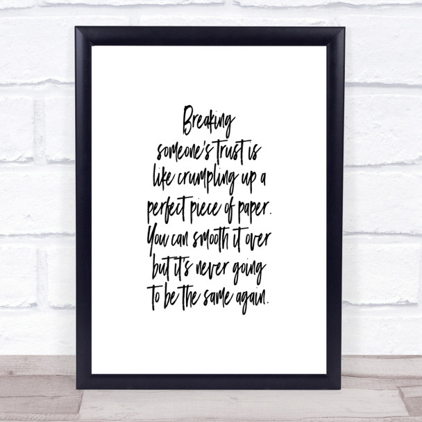 Never Be The Same Quote Print Poster Typography Word Art Picture