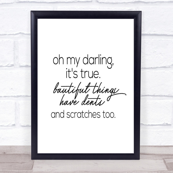 Oh My Darling Quote Print Poster Typography Word Art Picture