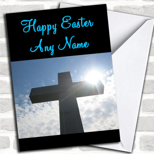 Christian Crucifix Cross Personalized Easter Card