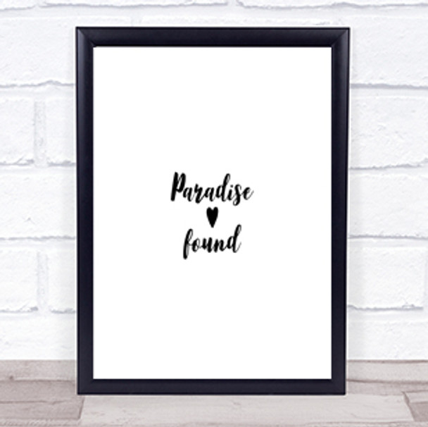 Paradise Quote Print Poster Typography Word Art Picture