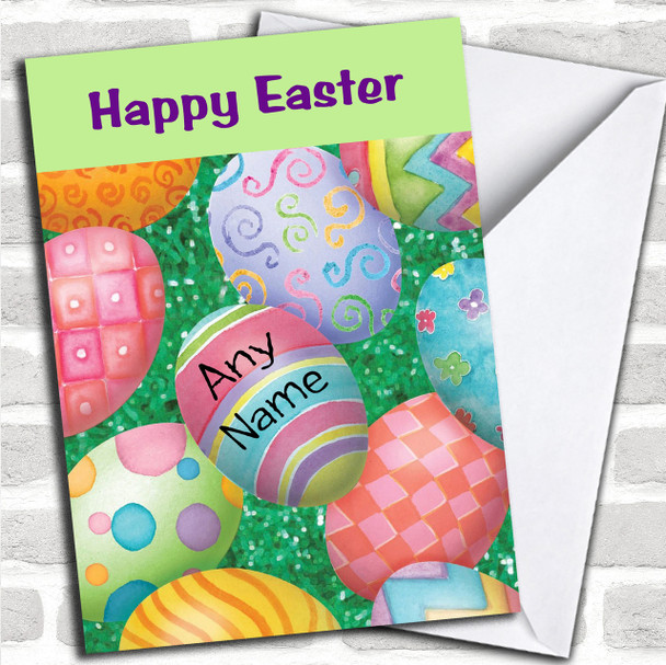 Easter Eggs Personalized Easter Card