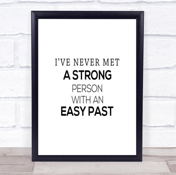 Strong Person Quote Print Poster Typography Word Art Picture