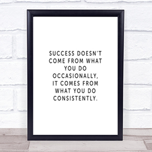 Success Quote Print Poster Typography Word Art Picture