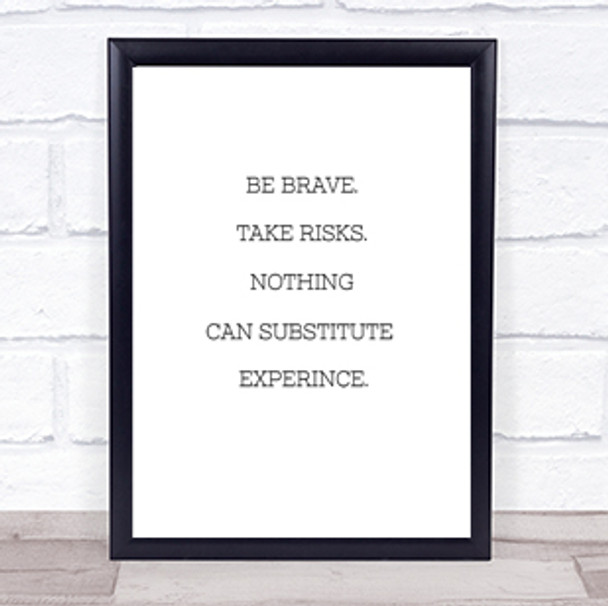 Take Risks Quote Print Poster Typography Word Art Picture