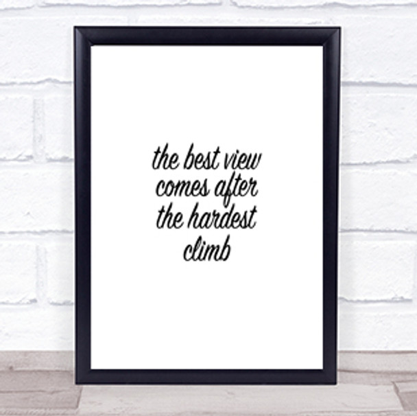 The Best View Quote Print Poster Typography Word Art Picture